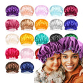 Custom Logo Satin Bonnet Sleep Cap Adjustable Hair Bonnet Day Night Sleep Cap for Women and Baby Kids Toddler Hair Care