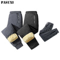 PASUXI New Arrival Winter Men's Cotton Tight Track Pants Fleece-lined Thick Sweatpants Casual Pants Men's Factory Supply Pants