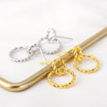 ICEBELA Fashion Hollow Woven Earrings Original Temperament Ring Earrings 925 Sterling Silver