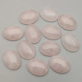 HZ Top Quality 15*20mm Oval Rose Quartz Cabochon Pendant Loose Gemstone Crafts