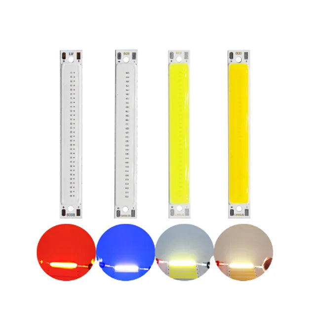 High Lumen 3w 3.7V Battery LED Light 5V USB Power Bank Supply 60*8mm White LED Chip COB Strip for LED Work Light