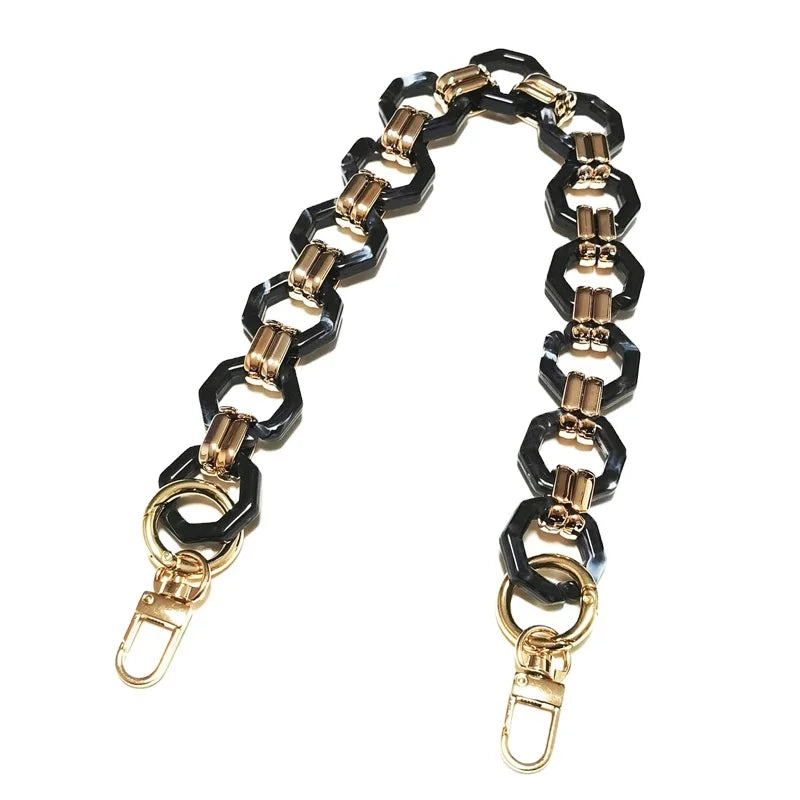 Ladies Bag with Chain Fashion Thick Gold Link for Handbag Shoulder Color Crossbody Metal Design Chain for Luxury Shopping Bag