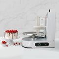 Hot Sale 110V 220V 36Cm Stainless Steel Material Automatic Cream Coating Machine Cake Bread Cream Decoration Spreader Machine