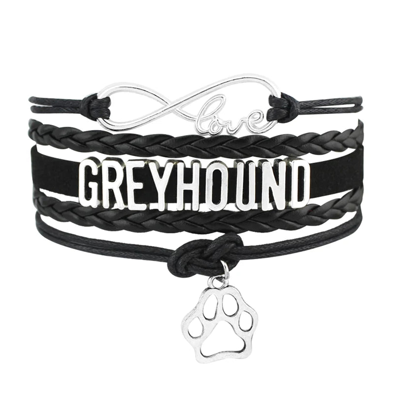 Infinity Love Manufacturer's Fashion Charm Bracelets for Women Boston Terrier St Bernard Greyhound Scotties Dog Bracelets