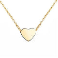Fashion Cute Dainty Gold Plated 925 Sterling Silver Link Chain Trendy Heart Pendant Necklace for Women