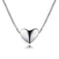 TONGLIN Jewelry 925 Sterling Silver Heart Pendant Necklace