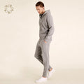 Men Hoodie Set Organic Cotton Zip up Hoodie Joggers Set Men Sweatpants and Hoodie Mens Jogger Sets