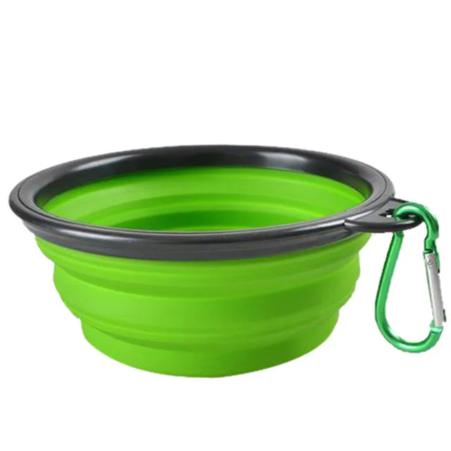 Hot Sell Portable Silicone Pet Bowl Microwave Travel Foldable Silicone Bowl Hook Drinking Water Feeding for Pet