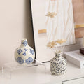 Blue White Vintage Ceramic Vase Luxury Chinese Style Porcelain Ornament Rustic Living Room New Flower Pottery Decorations Light