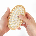 Lvjie Custom Detachable Wood Handle All Natural Dry Body Brush Beech Air Cushion Air Bag Manual Acupoint Exfoliating Brush