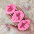 Wholesale Pink Moroccan Geode Polished Craft Collectible Home Decor Tabletop Ornament Irregular Shape Engraved Figurine MegaBDM