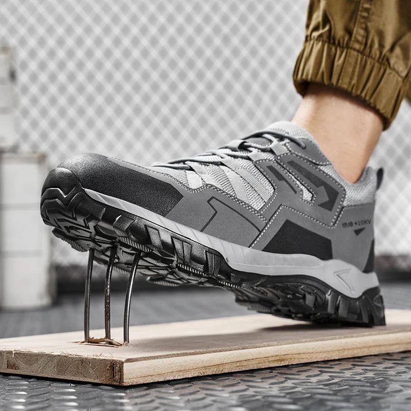 JINGTU Insulated 10KV Anti-puncture Ultra Light Safety Shoes With Rubber and Plastic Sole for Men