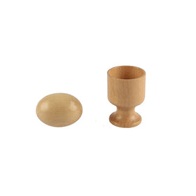 LT042 Kids Toys Wooden Egg with a Cup Montessori Material Wooden Educational Children Toy for Infant & Toddler