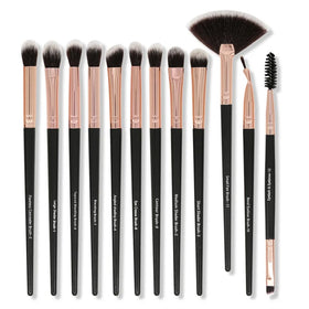 Eye Makeup Brushes 12 Pcs Professional Eye Brush Set Black Eye Makeup Brush Set