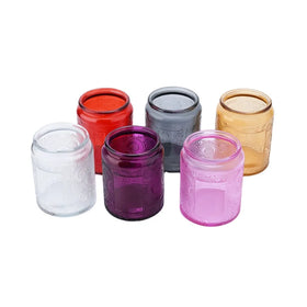 Luxury Scented Candle Holder 50ml 100ML 250ML 500ML Black Purple Frosted Clear Amber Glass Candle Jar