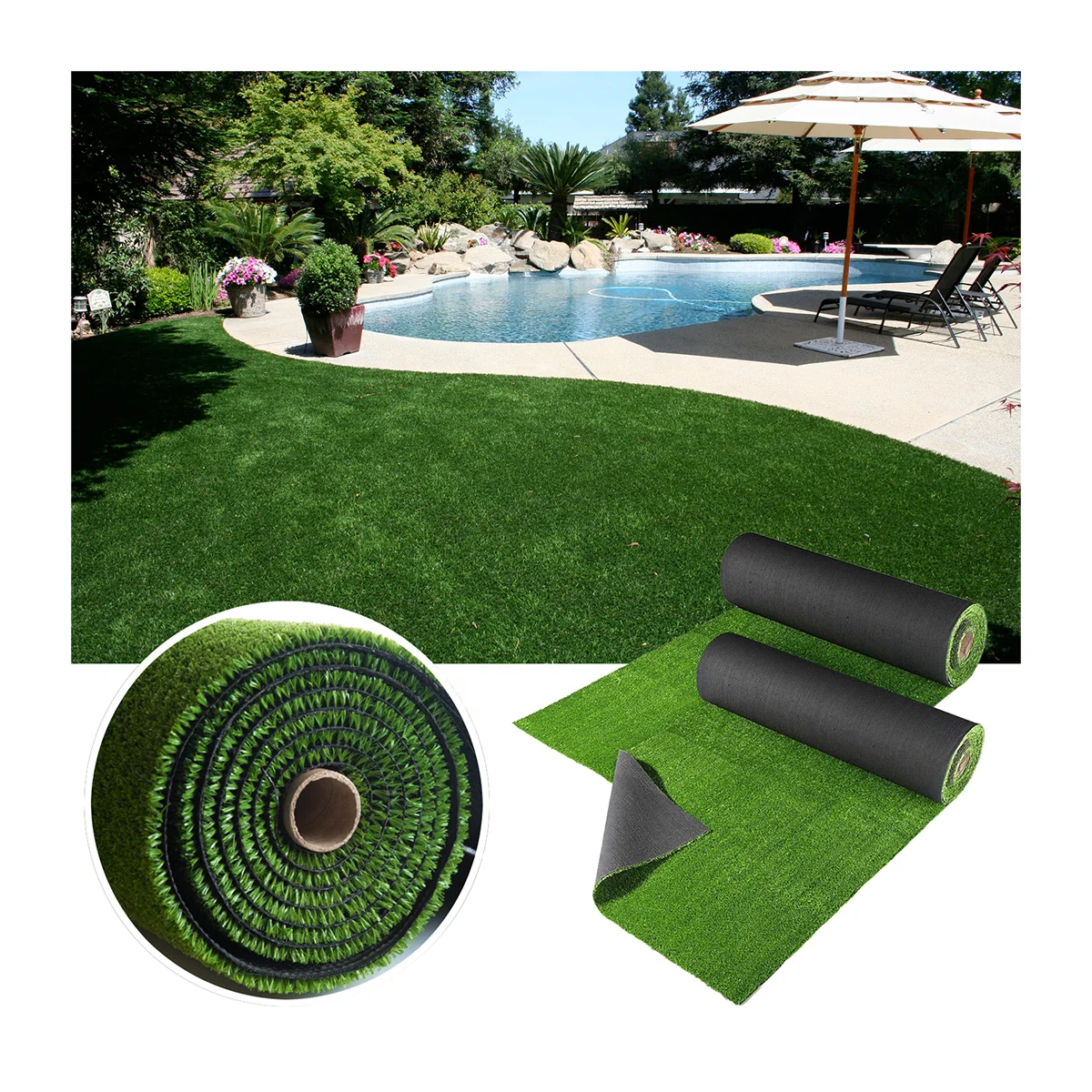 2024 New 10mm Anti-UV Artificial Grass for Garden Plastic Lawn Green Carpet Artificial Grass