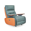 Modern Genuine Leather Electric Sofa Power Lift Single Recliner Chair 360 Swivel Rocking Solid Wood Frame Extendable Massage