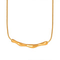 Wholesale Fashion Jewellery Irregular Stainless Steel 18K Gold Plated Necklace Round Snake Chain