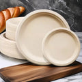 150 Pack 9 Inch Disposable Paper Plates Heavy-Duty 100% Compostable Bagasse Natural Biodegradable Sugarcane Lunch Box