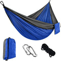 Factory Wholesale 210T Parachute Nylon Hammock Single Person Portable Camping Hammock with Custom Logo for Outdoor Brands