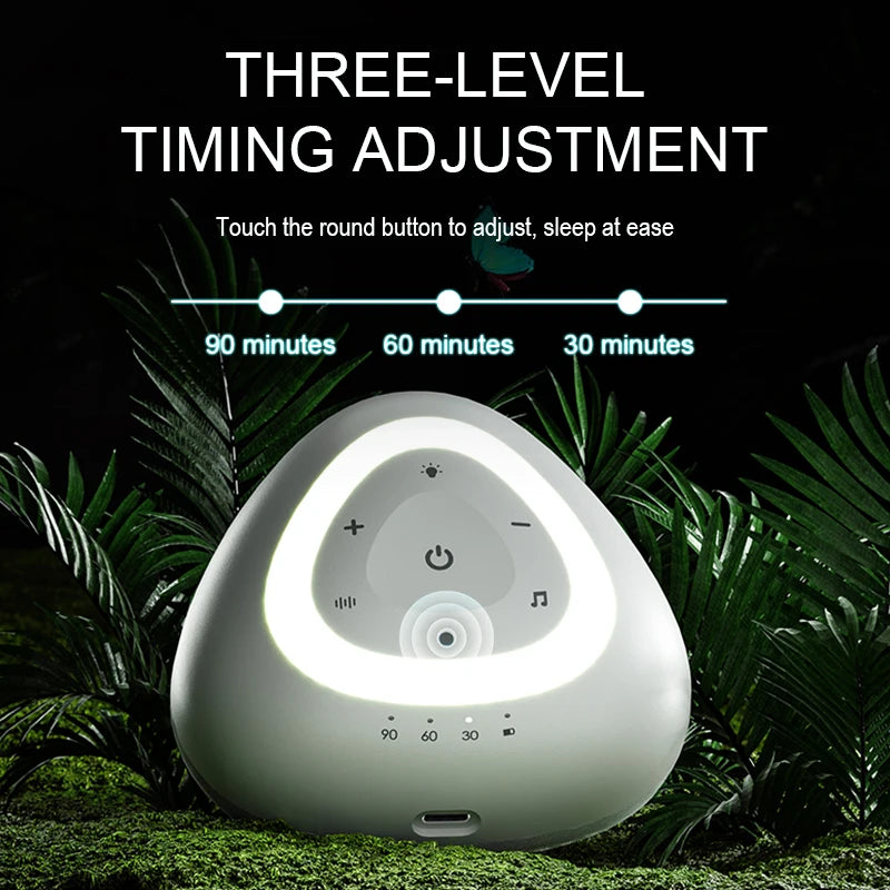 Portable White Noise Sound Machine for Insomnia Therapy Night Light Sleep Aid for Babies Kids Adults