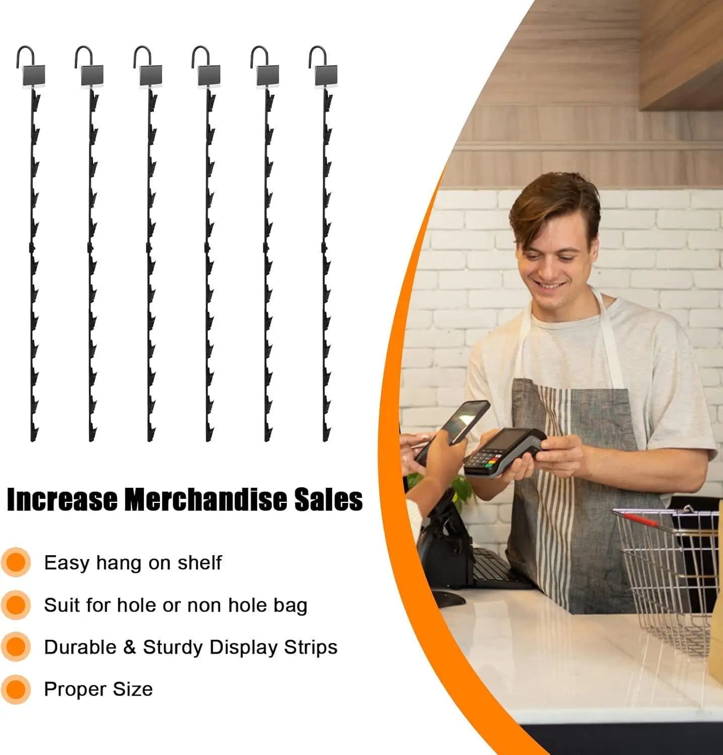 Hookei Supermarket Retail Hanging Display Metal s with 12 Hooks