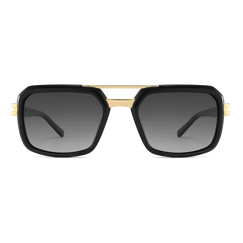 Stock High Quality Fashion Metal Frame Caz Brands Design HD Polarized Acetate Men's Sunglasses