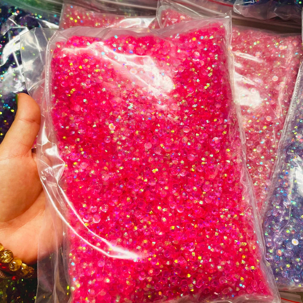 Yantuo Wholesale  Transparent Resin Rhinestone Flatback Resin Rhinestones for DIY Tumbers