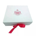 Custom Logo Printed Gift Box Elegant White Folding Magnetic Paper Box
