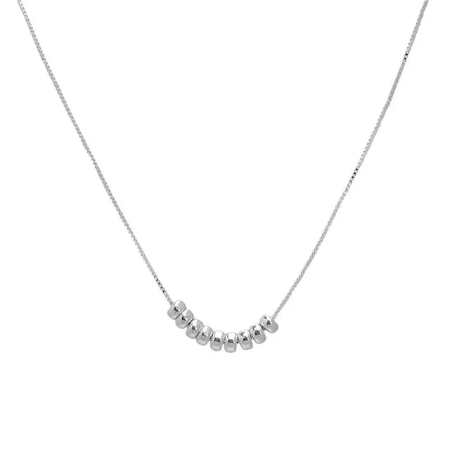 Rainbowking Wholesale Elegant 925 Silver Link Necklace for Women Trendy Fantasy Chain with Zircon Main Stone Bead Collana Design