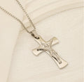 Hot Fashion Unique Design Pastor Cross Pendant Necklace for Men 316L Stainless Steel Jesus Cross Necklace Hot Fashion Accessory