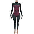 Sihaiyile Sexy Spandex Bodysuit Skinny Rompers Drag Queen Show Festival Outfit Women Club Stage Performance Rhinestone Jumpsuits
