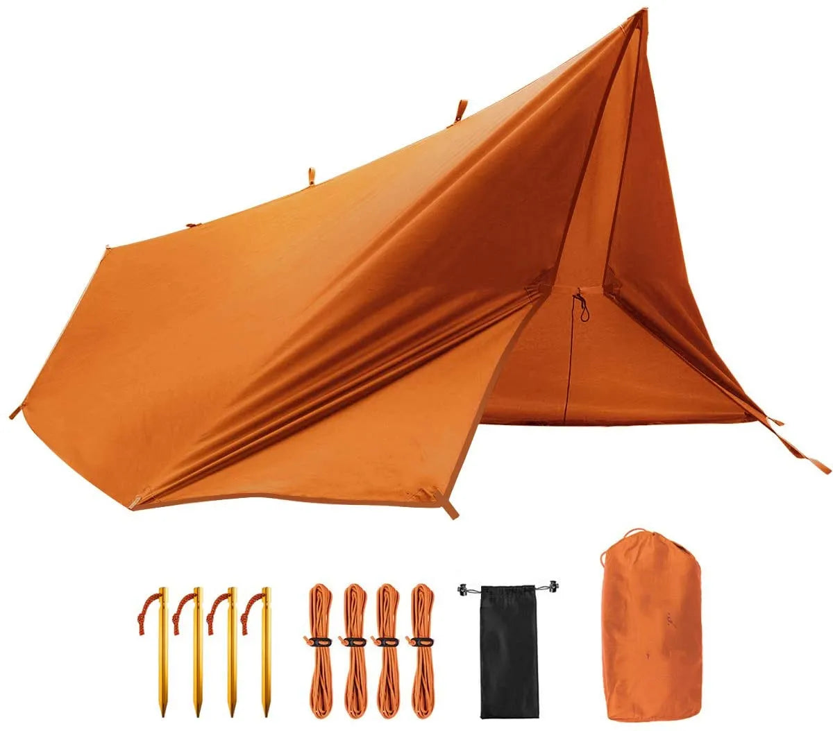 Woqi  Beautiful Color  Outdoor Awning Hiking Compact and Portable Smooth and Durable  Rain Fly Tarp with Hammock