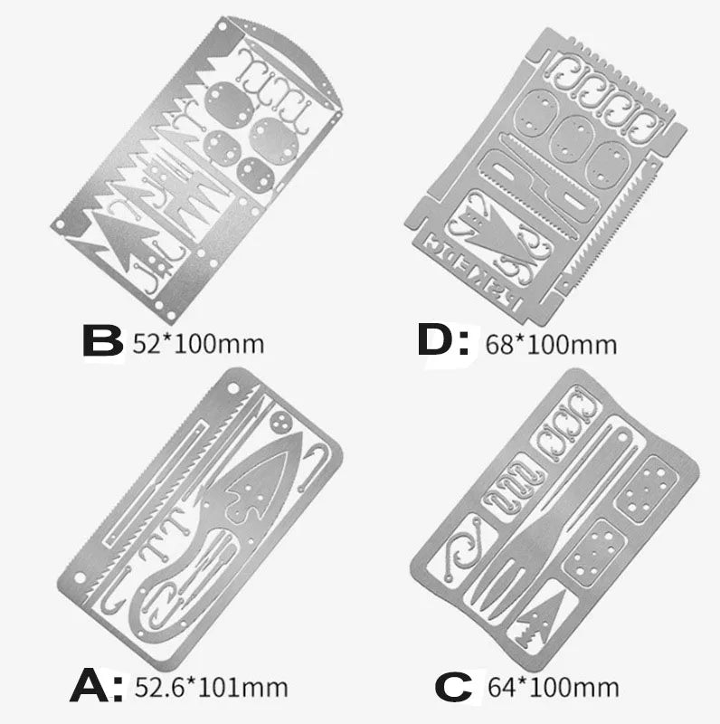 Innovation Spoke Multi Tool Wallet EDC Camping Gadgets Survival Card Fishing  for Men