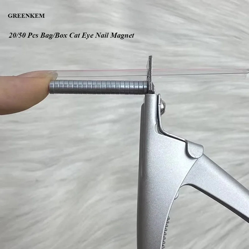 Magnet Nail Cutter 20/50 Pcs Cylindrical Strong Manicure Cat Eye Magnet DIY Whiteboard Nail Tips Art Tools