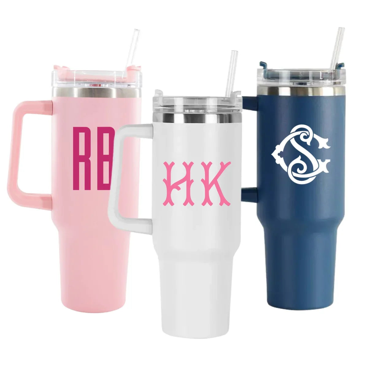 Stocked 40oz Personalized Travel Mug Double Wall Stainless Steel Thermal Cup Insulated Mug with Handle