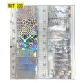 Silver Metallic Holographic Laser PU Synthetic Leather Fabric Round/Kaleidoscope/Shape/Square Decorative Crafts Sofas Golf