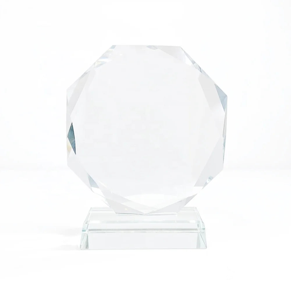 Blank Crystal Trophy Glass Award Clear Award Cup Prize Trophy Celebration Trophy Statues Desktop Decor for Decorative Plaques
