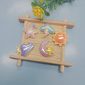 Weather-Inspired Cloud Moon Sun Star Shaped Resin Craft Charms 3D Miniature Clouds Starts Rainbow Sun