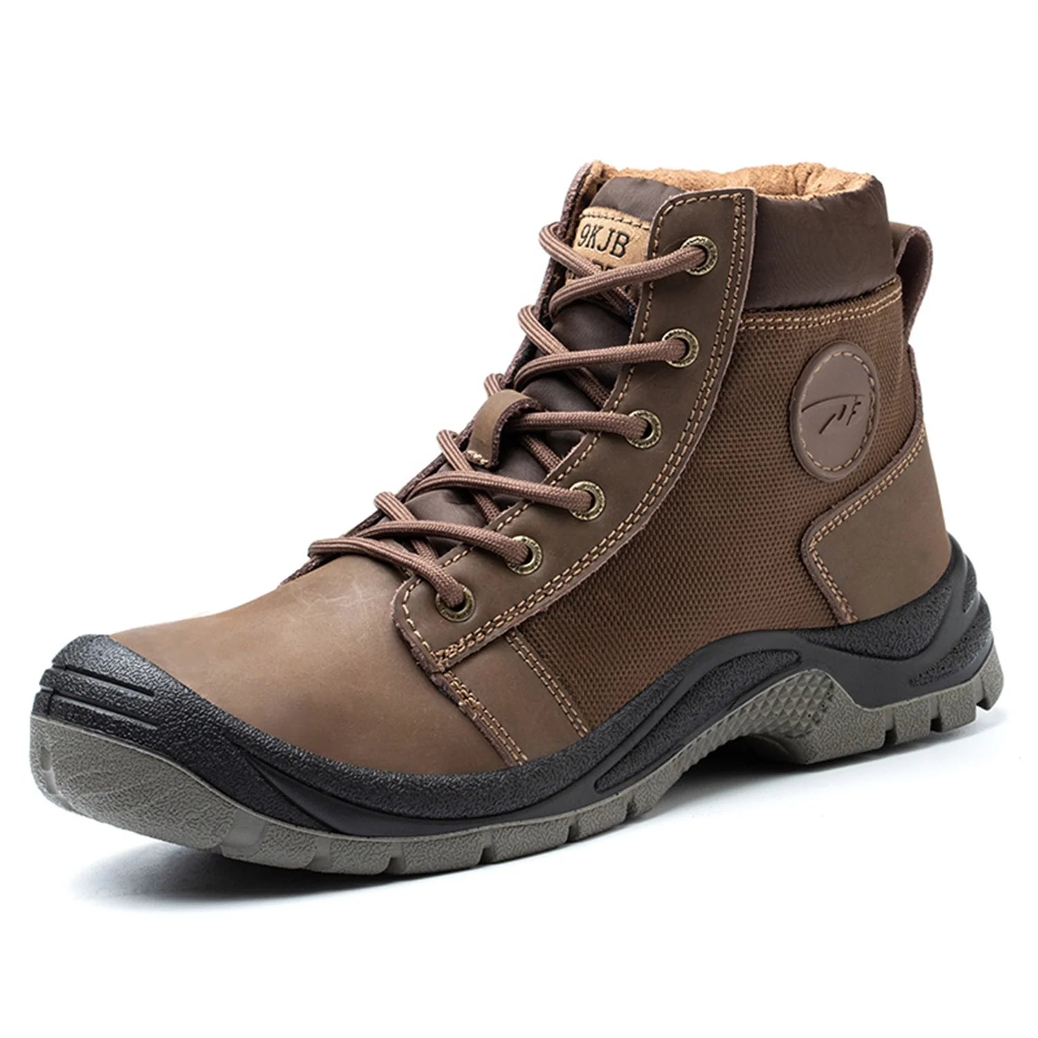 Oil Resistant Waterproof Black High Cut Crazy Horse Leather 1 Pair Welder Funky Steeltoe Men Shoes Safety Boots for Woman