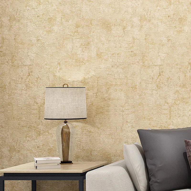 2024 Vintage Plain Solid Non Woven Wallpaper for Home Decor Living Room Bedroom Background Wall Paper Wholesale