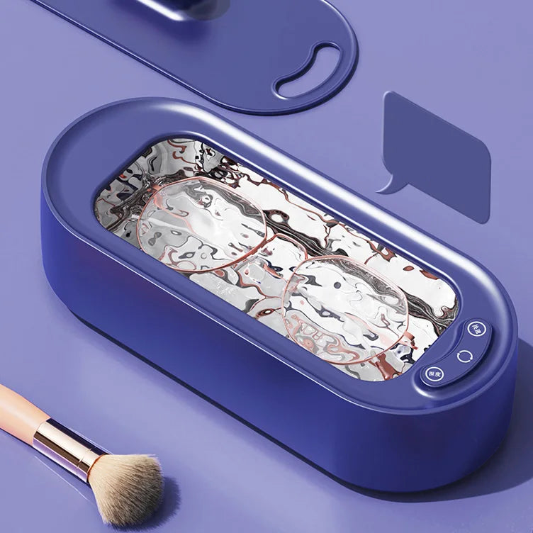 Ultrasonic Cleaning Machine Rechargeable Portable Small Eyewear Manual Contact Lens Cleaner Keychain Eyeglass Cloth Cleaner