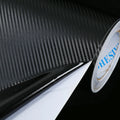 Waterproof PVC Car Body Decals Self-Adhesive Carbon Fiber Vinyl Sticker for Window and Door Covering Black Repeated Use