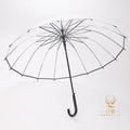 Hot Sale 16-Bone Automatic POE Clear PVC Umbrella New Design Cute Household Travel Folding Umbrella Plastic Handle Metal Frame