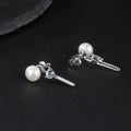 C5792 Abiding Jewelry Good Selling 8mm White Fresh Water Pearl Pearl Jewelry Women Stud Earring Trendy Silver Earrings