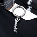 Factory Direct Wholesales Custom Luxury Designer Brand Name Letter Car Logo Stainless Steel Keychain