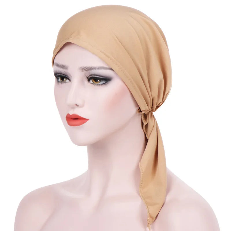 New Design Plain Instant Jersey Ninja Hijab Underscarf Hijab With Elastic for Women