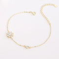 Fashion Jewelry Bracelets 925 Sterling Silver Christmas Snow Flower Charm Bracelet Gold Plated Lucky Bracelets for Women