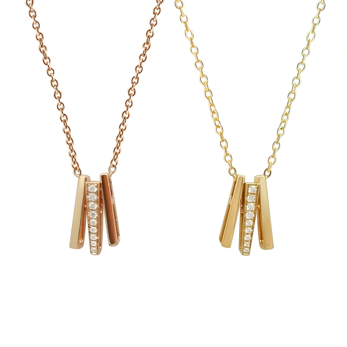 Wholesale Cheap 18k Gold Roman Yellow Engagement Pendant Necklace with Diamonds