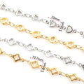 Stainless Steel Handmade Chain Four-Leaf Clover and Heart Links Hollow Meters Chain DIY Necklace Material